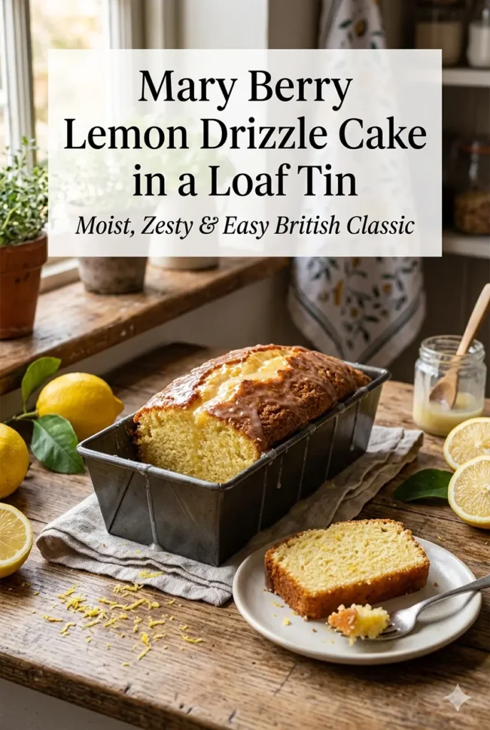 Mary Berry Lemon Drizzle Cake in a Loaf Tin recipe